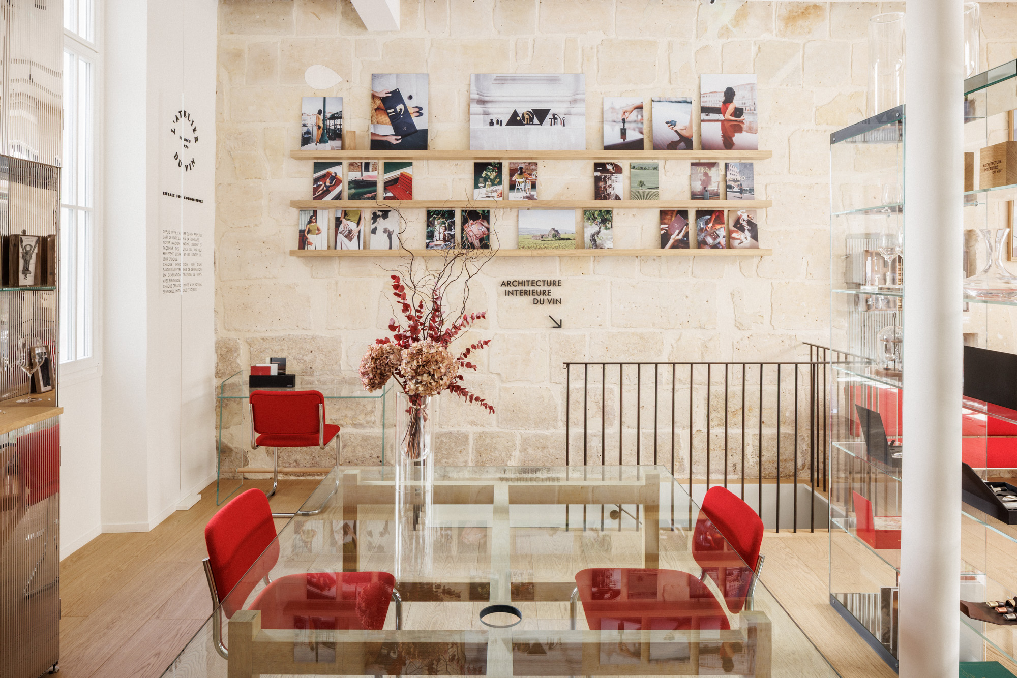 Meeting and tasting space at L’Atelier du Vin’s Paris showroom