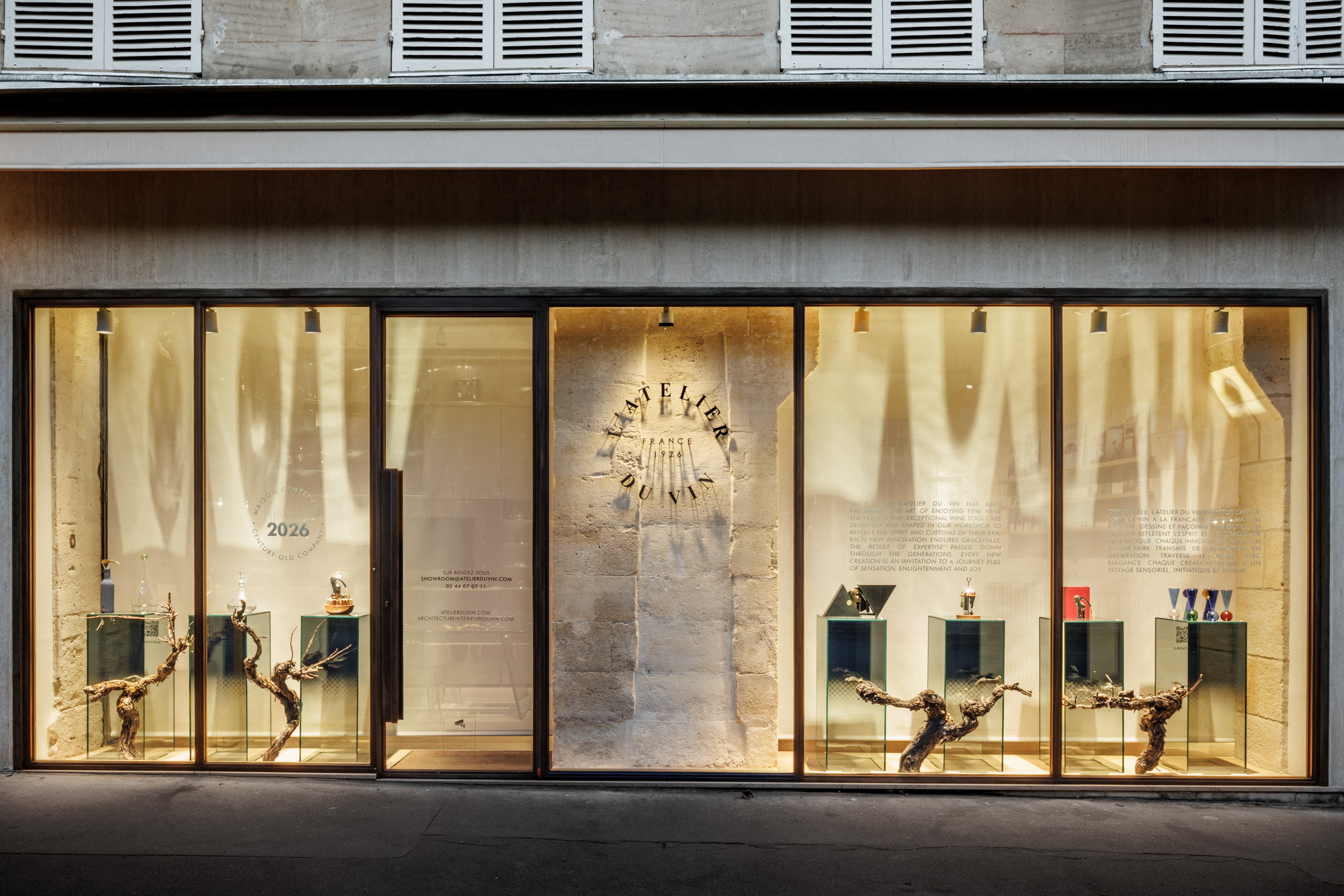 L’Atelier du Vin Paris showroom at 80 rue Bonaparte, gallery view 1