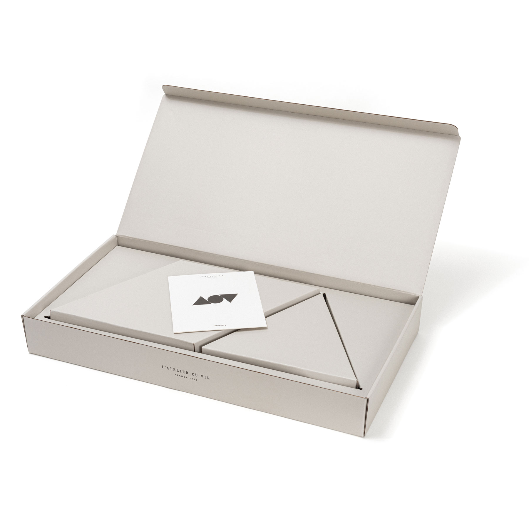 Geometry gift set by L'Atelier du Vin with gold-finish lever corkscrew