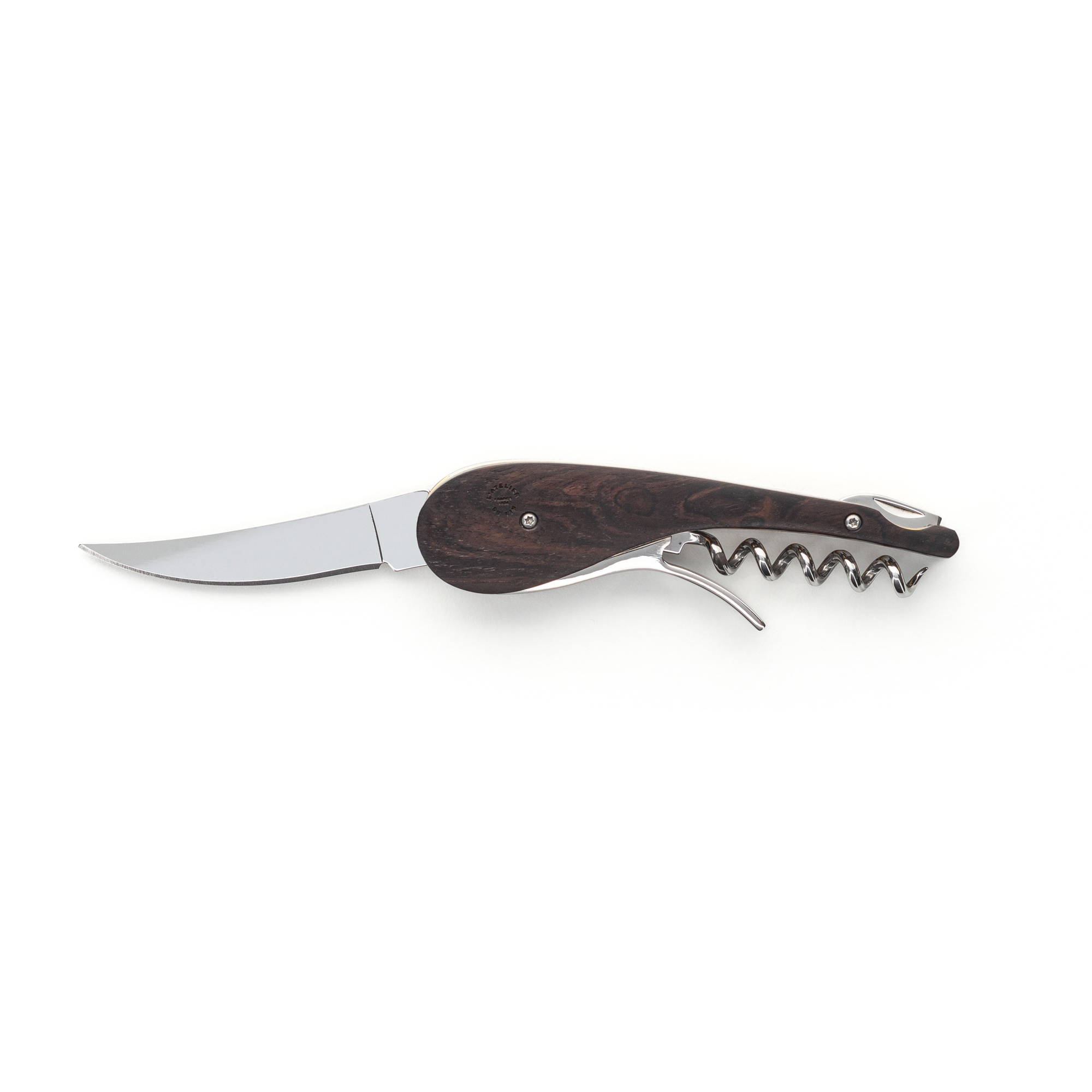 Sommelier corkscrew with folding blade