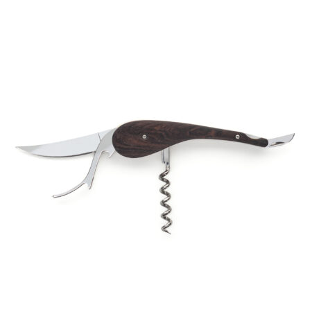 Sommelier corkscrew with folding blade