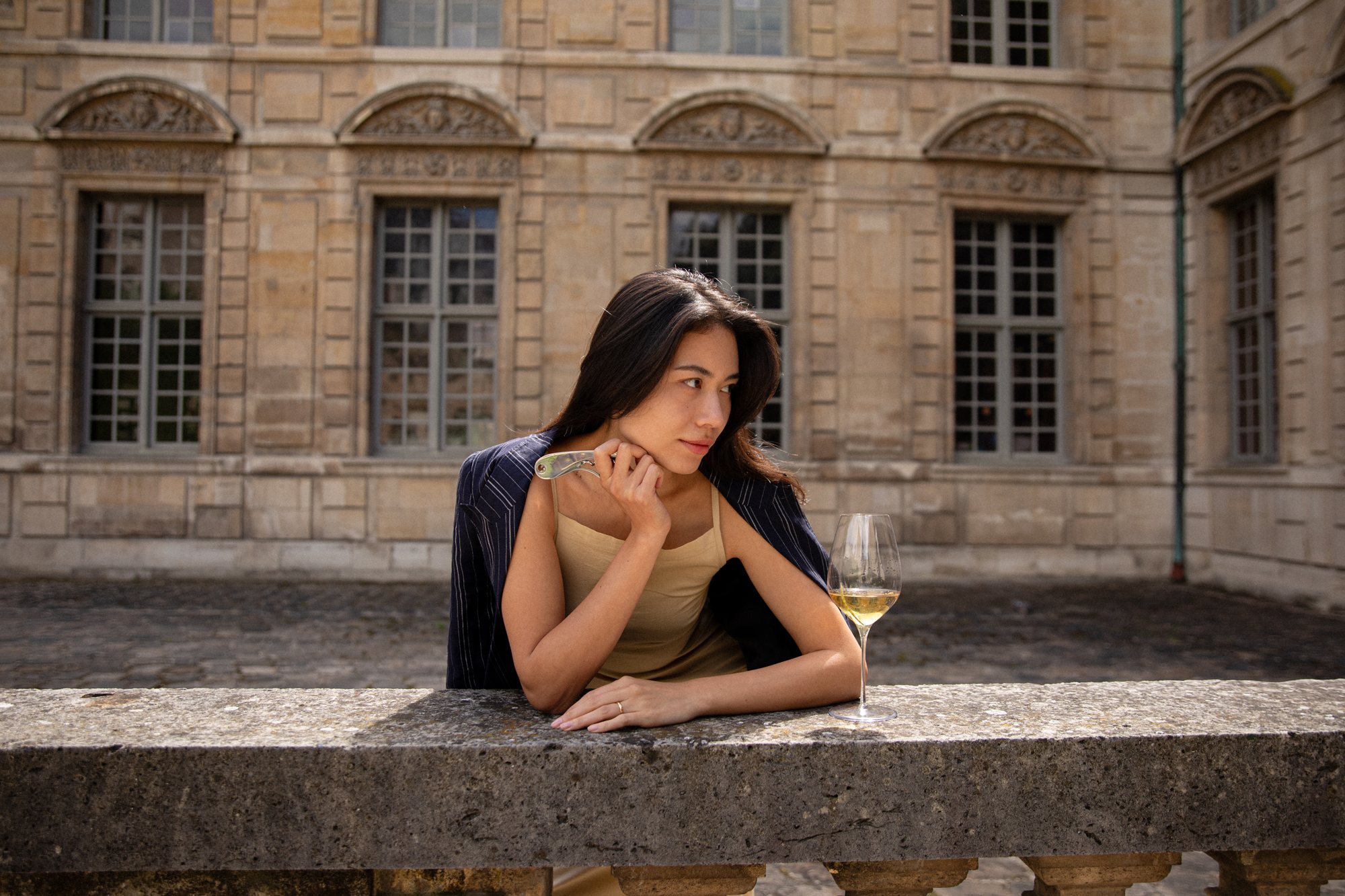 Enjoying wine in Paris with the Exploreur 655 Centenary Edition wine glass
